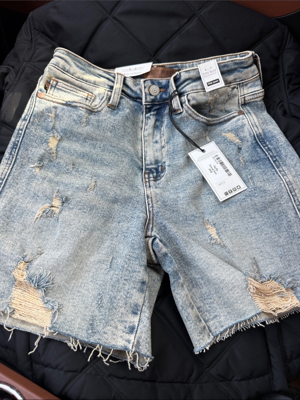Distressed Light Wash Denim Cutoff Judy Blue shorts